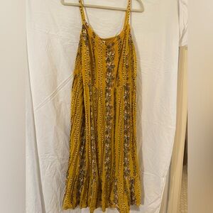 Old Navy Mustard Floral Maxi Dress